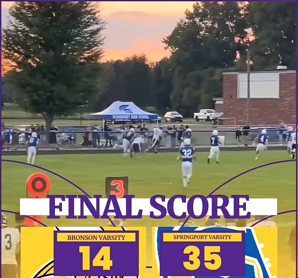 Bronson drops season opener to Springport 35-14